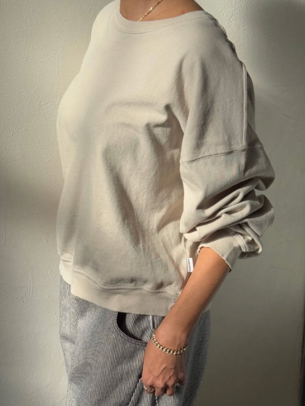 Le Bon Shoppe Cali Jersey Sweatshirt - Rice - Small